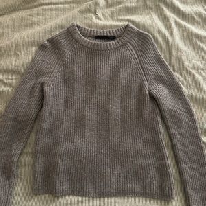 Jenni Kayne cashmere fisherman sweater size XS Heather grey